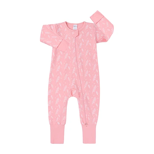 С принтом в виде листьев, длинные рукава Детская одежда для сна, Хлопковая пижама для новорожденных детские комбинезоны комбинезон для новорожденных одежда JP459 - Цвет: Product 34