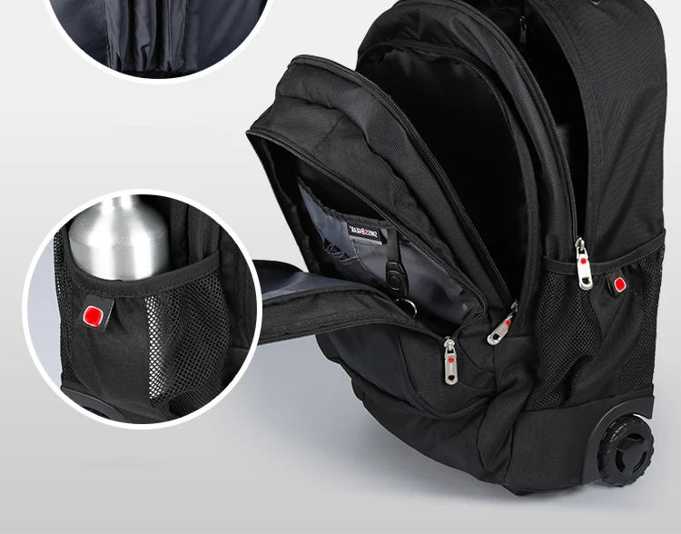 Швейцарская брендовая дорожная сумка с колесиками Многофункциональный рюкзак для мужчин wo мужская сумка для чемодана вместительный дорожный чемодан с колесом