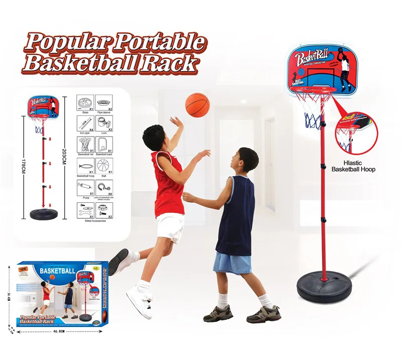 

Outdoor Indoor Young CHILDREN'S Shooting Basketball Hoop Ball Adjustable Basketball Plastic Stall Toy