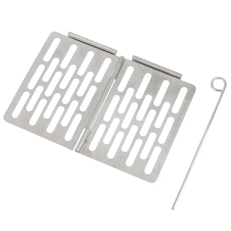 Mini Stainless Steel Folding Barbecue Basket Portable BBQ Grill Basket Grate Picnic BBQ Camping Stove Accessories