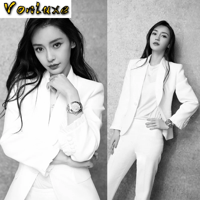 Women Suits Set For Work OL Stylish Office Ladies Formal Business Clothes Blazer Jacket Wide Leg Pants Elegant Pansuits | Женская одежда
