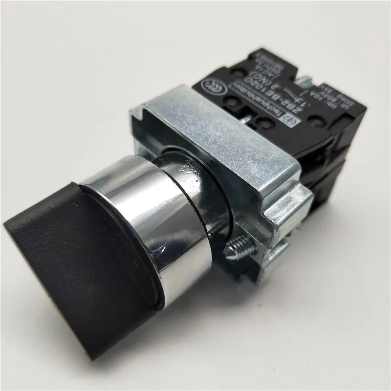 22 мм XB2-BD33 3 положения 2NO ручка переключателя 10A/415V переключатель выбора блокировки ZB2-BE101C двух дорог