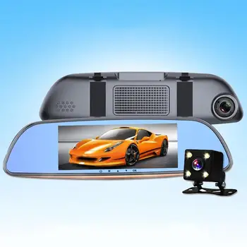 

7.0 Inch 2-record Driving Recorder Hd for Lens Reversing Image Vehicle Car Camera HDMI Touch Screen Rear View Camera
