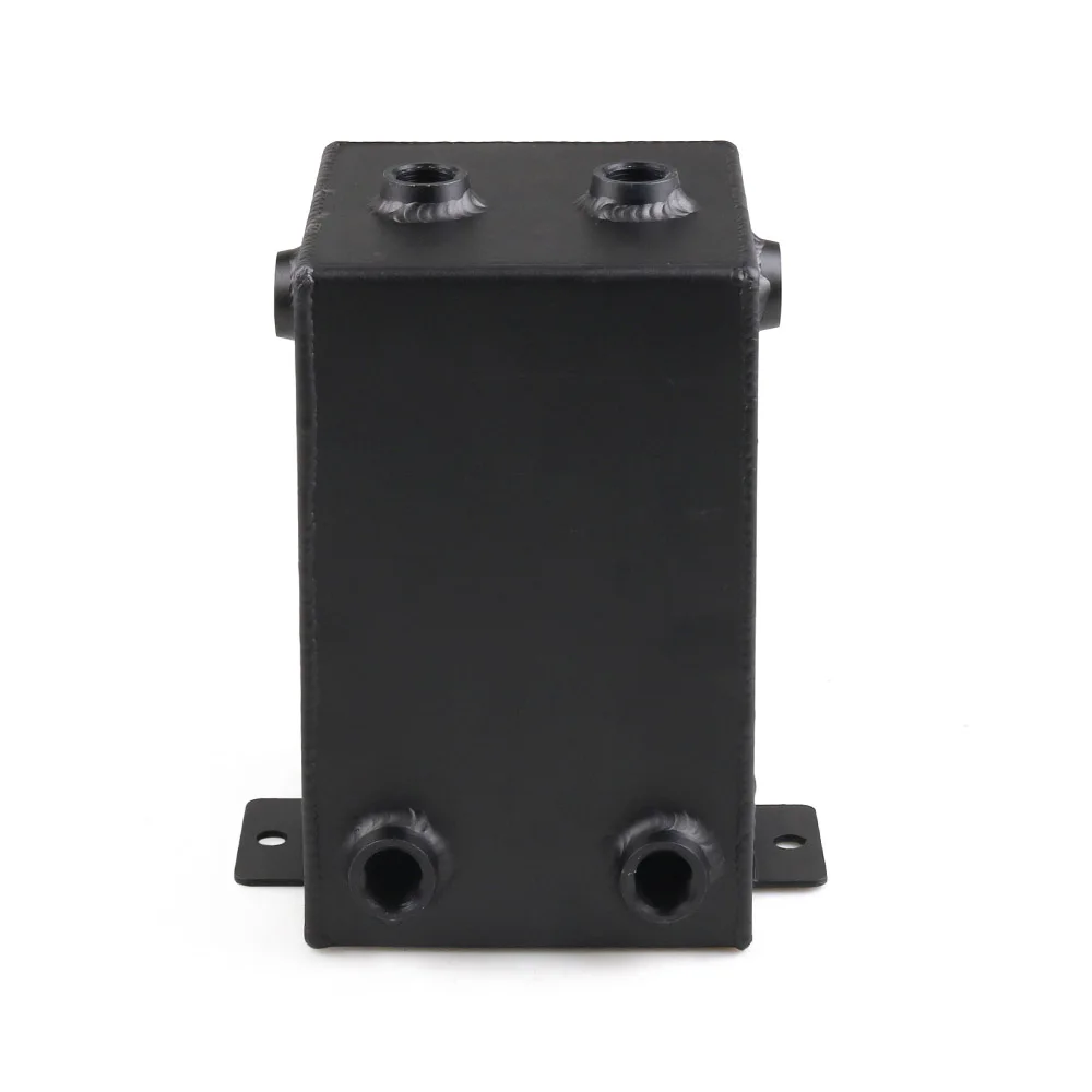 Racing Car Fuel Surge Tank Aluminum 3L 3 Litre Swirl Pot System Universal Black