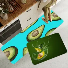 

Avocado Printed Flannel Floor Mat Bathroom Decor Carpet Non-Slip For Living Room Kitchen welcome Doormat