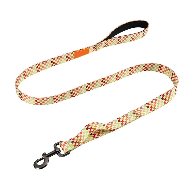Colorful Canvas Dog Lead Leash Double Trickness Running Reflective Safe Walking Training Dog Leash For Small Medium Large Dogs - Цвет: Y