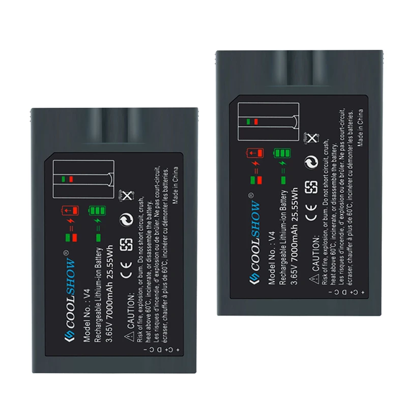 Batteries 7000mah for Ring Video Doorbell 2,Ring Stick Up Cam Solar Replace V4,Video Doorbell 3 Plus Lithium-Ion Battery