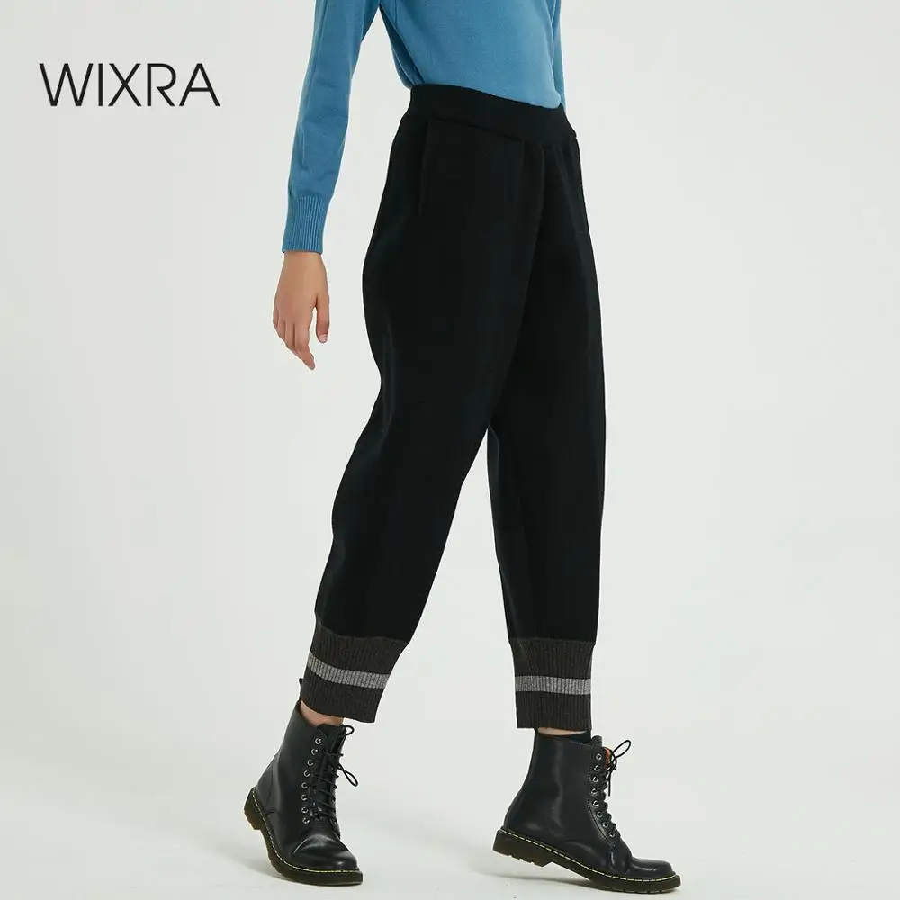 Wixra повседневные женские трикотажные полосатые штаны от Harlan с эластичной