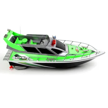 

1:20 4CH Remote Control Police Boat Patrol Craft Model Toy boys birthdaty gifts - Green US Plug