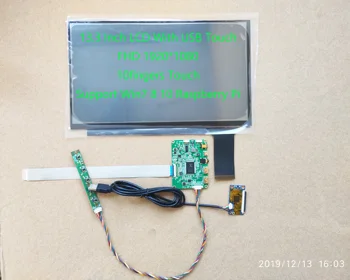 

13.3inch lcd with driver and touch 10points support win7 win8 win10 Raspberry pI