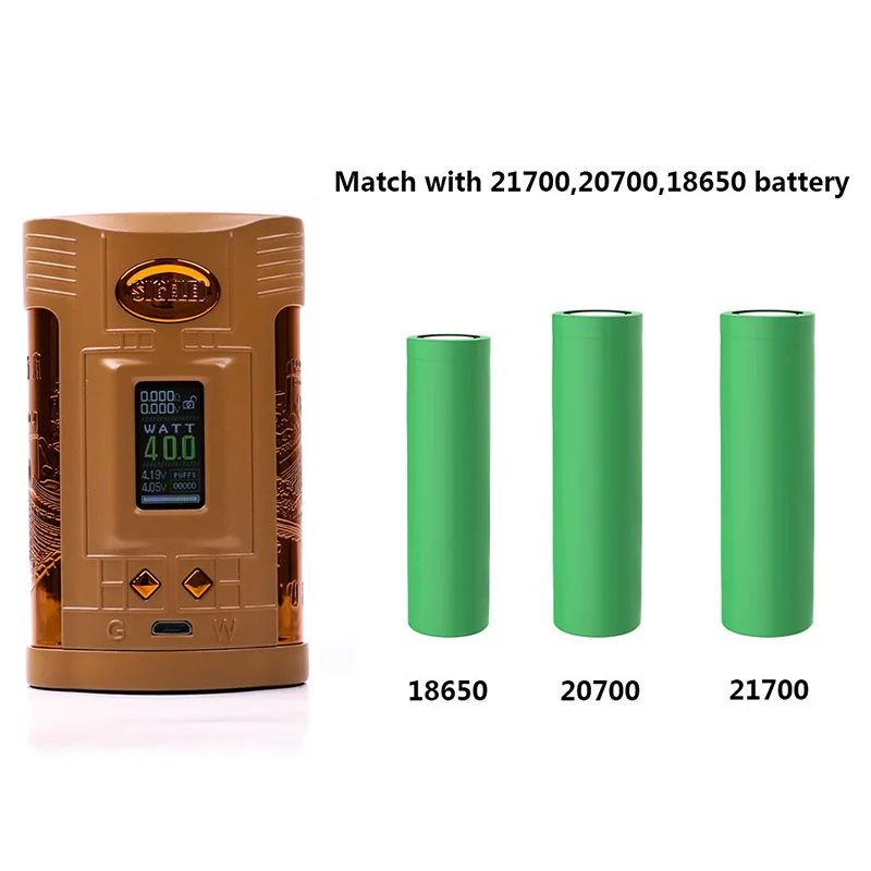 Оригинальная электронная сигарета Sigelei GW 257W TC коробка мод 1,0 дюймовый цветной экран vape мод