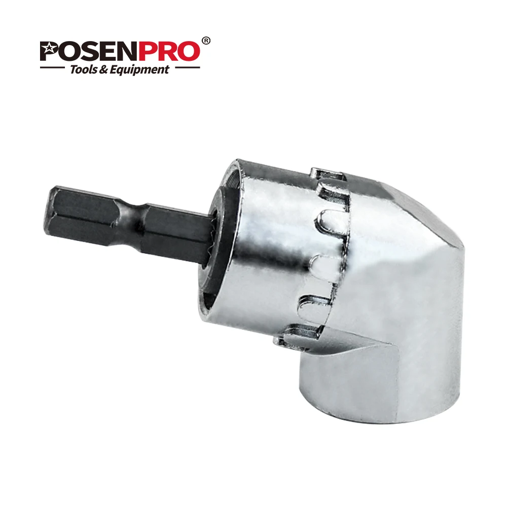 POSENPRO 1/4 &quotдюймовый Магнитный угол отвертки адаптер отвертка Регулируемый фланец
