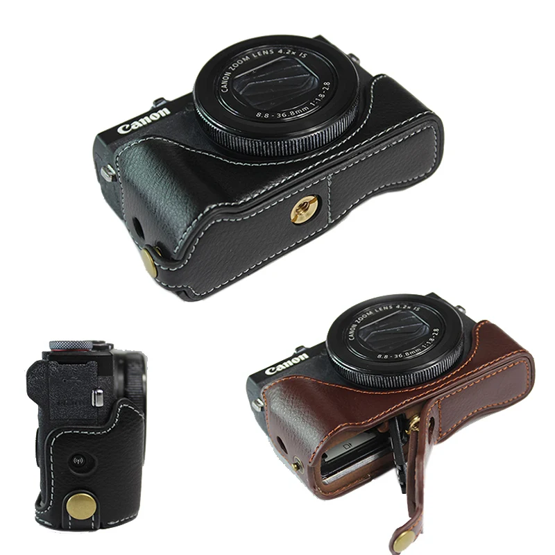 Сумка для камеры из натуральной кожи чехол Canon G7XIII G7X MarkIII III G7X3 G7XM3 получехол с