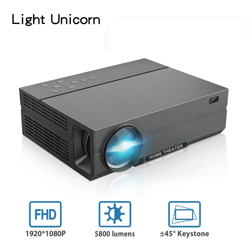 Light Unicorn 1080P проектор T26L обновленная версия T26R Full hd проэктор для дома и досуга 5800