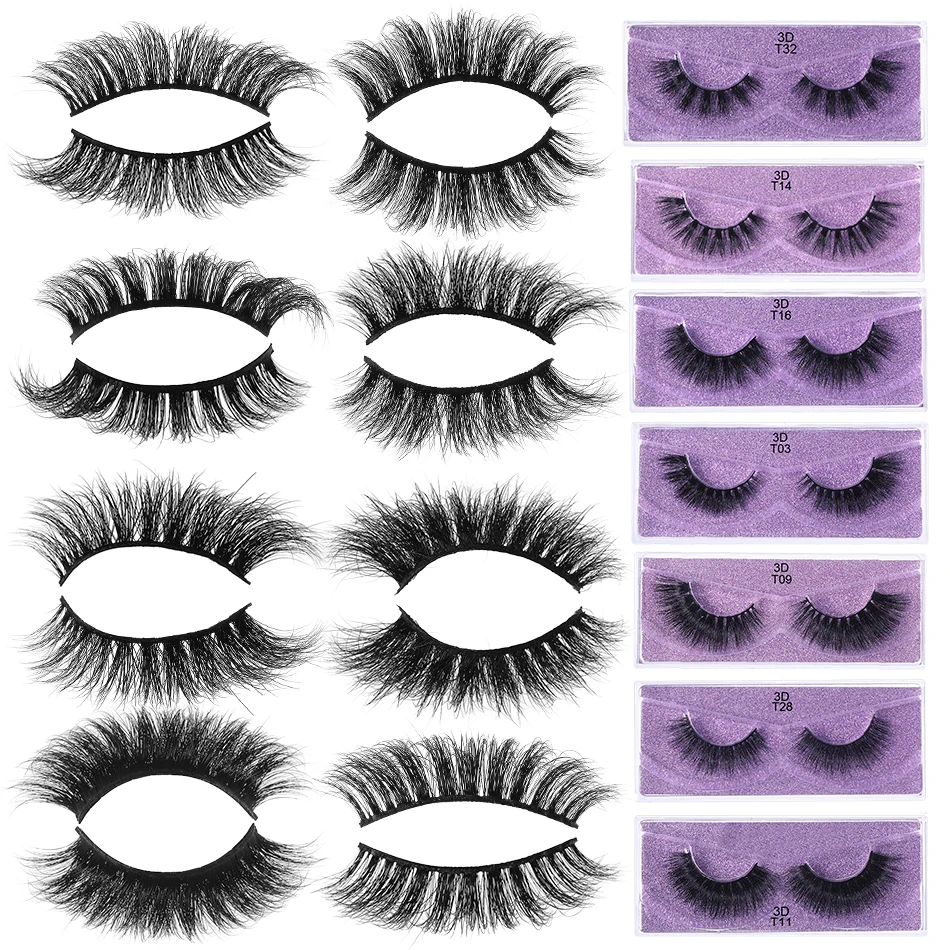 

1Pair Mink Lashes 3D Mink Eyelashes 100% Cruelty Free Lashes Handmade Reusable Natural Eyelashes Popular False Lashes Makeup