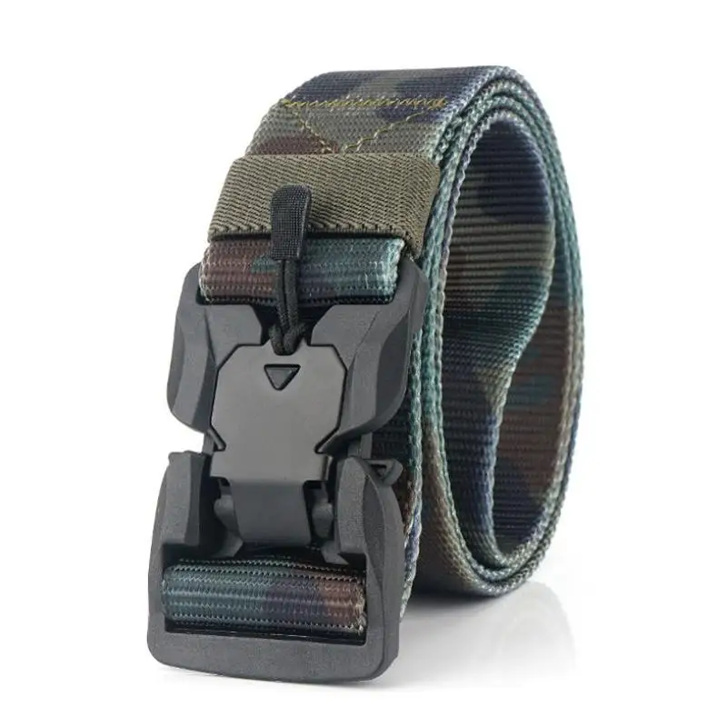 SupSindy Military Equipment POM Magnetic buckle Combat Tactical Belts for Men Army Training Nylon Belt Outdoor Hunting Waistband - Цвет: Camouflage 4