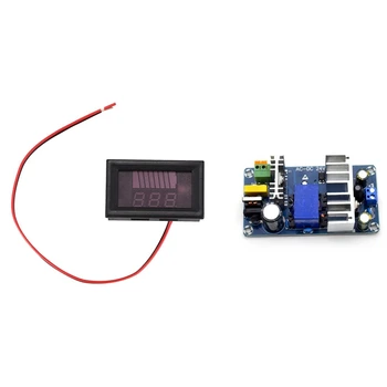 

1 Pcs Meter Display Dc Digital Lithium Battery Car Voltmeter & 1 Pcs Power Module Bare Board Ac-Dc Power Supply Module
