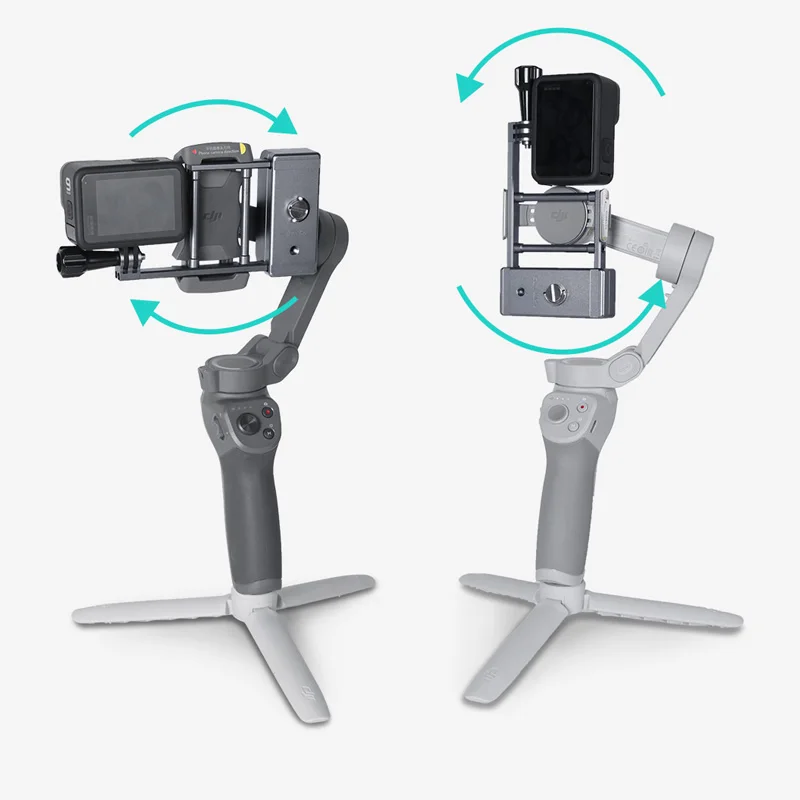 Gimbal para Câmeras de Ação Placas de Montagem para Dji Adaptador com 3 Estabilizador Osmo Mobile Gopro 9 8 7 6 Dji om 4 - - Image 5