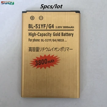 

suqy 5pcs Replacement Battery for LG G4 BL-51YH 3800mAh Phone Battery for LG G4 H811 H810 VS999 V32 VS986 LS991 F500 F500S F500K