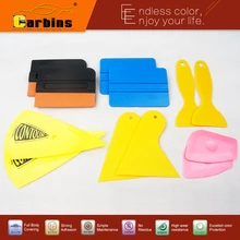 12 шт. инструменты для тонировки окон, виниловая пленка из углеродистой фольги, скребковый инструмент, набор автомобильных наклеек и наклеек