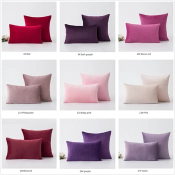 

Customizable Velvet Pillow Covers Sofa Bedding Decor Pillow Case High Quality Gift 30x50 / 40x40 / 45x45cm / 50x50 / 60x60 Cm