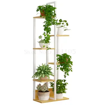 

Flower Frame Wrought Iron Multi-layer Indoor Balcony Living Room Home Space Floor Racks More Meat Green Flower Pot Shelf