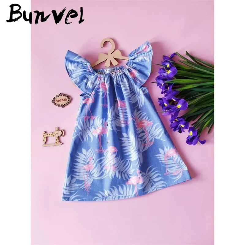 Bunvel/Одежда для мамы и меня; платья с вырезом-лодочкой; летнее платье с принтом в виде листьев в стиле бохо; Платья с цветочным принтом для мамы и дочки