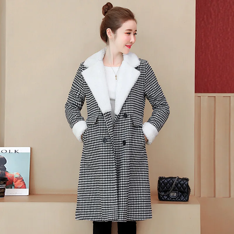 

Large Size Autumn And Winter Cotton-padded Clothes Fat Mm 200 Plus-sized Loose-Fit Mid-length Warm Thick Cotton Coat Autumn And