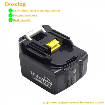 

Doscing 14.4V 6000mAh Replacement For Makita BL1430 Rechargeable Batteries LXT200 BL1415 BL1460 194558-0 194559-8 194066-1
