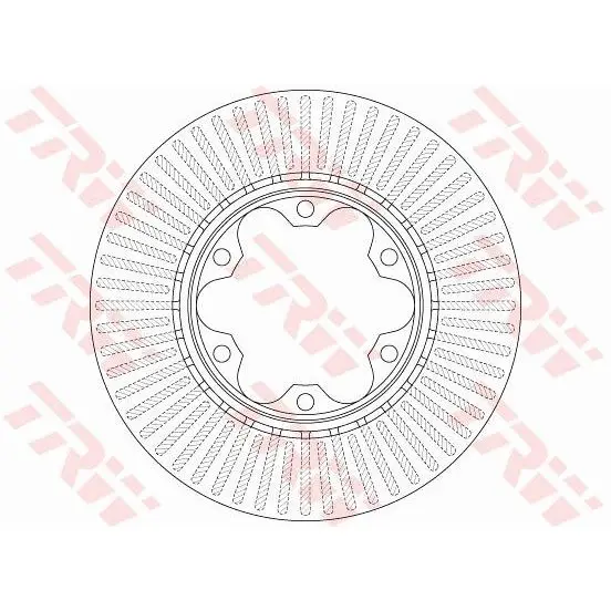 Диск тормозной TOYOTA HIACE 05- передний вент.D=285мм TRW DF6481