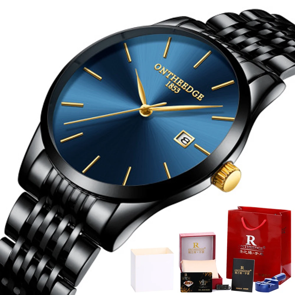 

Ultra-Thin Case Watch For Men Luxury Casual Mens Quartz Watches Steel Band Business Male Clock Waterproof Fashion Relojes 2020