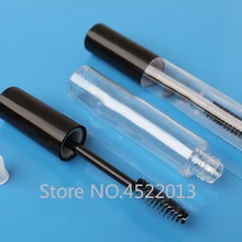 10 мл, 50 шт./лот, прозрачная пустая косметическая тушь для ресниц, бутылка для жидкости для роста ресниц, пластиковый косметический контейнер для крема для ресниц