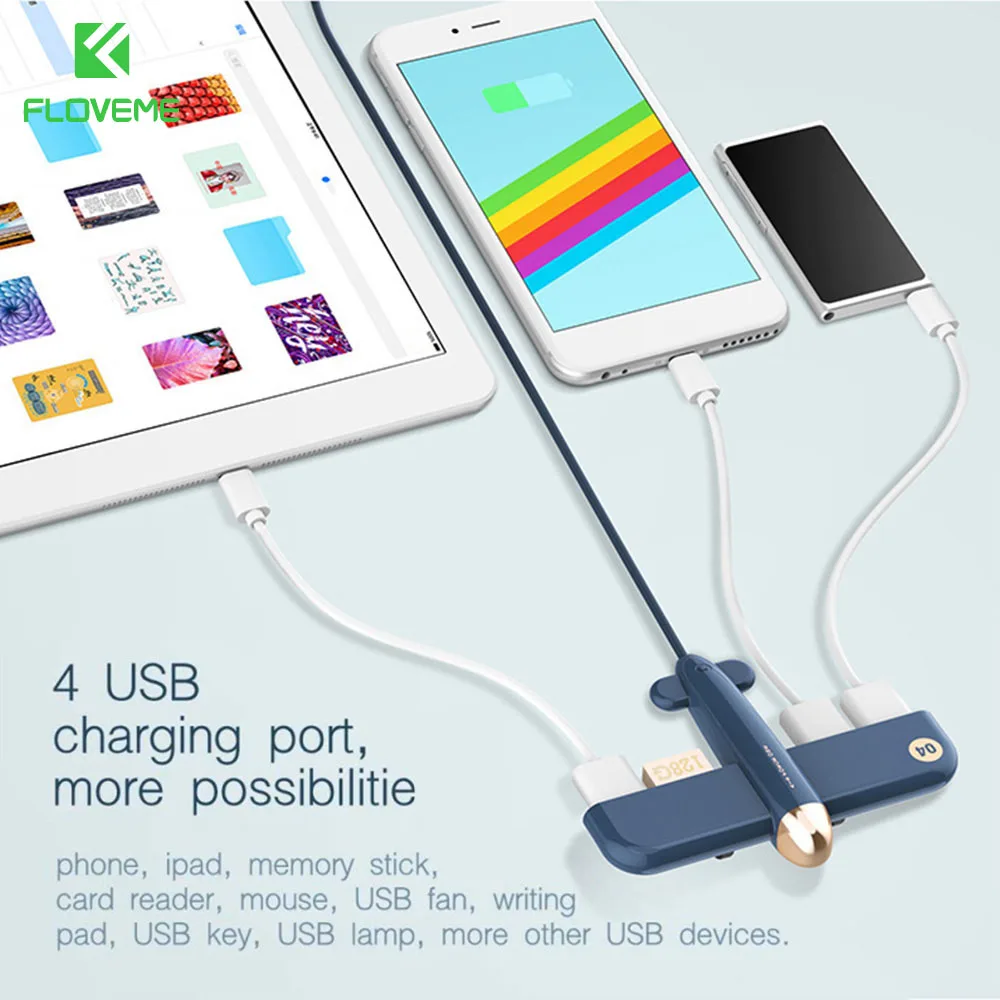 FLOVEME 4 порта usb-хаб адаптер Мульти USB для ПК ноутбука аксессуары USB разветвитель 2,0 концентратор реактивный истребитель USB расширитель истребитель Зеро