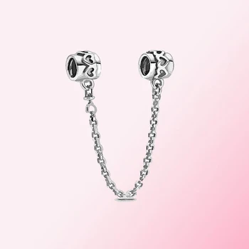 

2020 New 100% 925 Sterling Silver 20th Anniversary Heart Safety Chain Charm High Quality Fashion Women's Jewelry Factory Direct