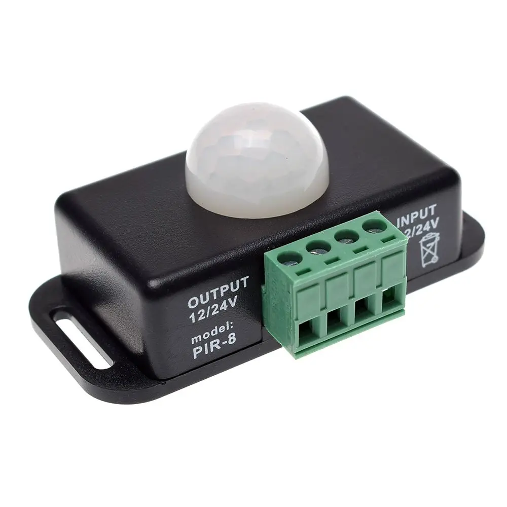

12V-24V 8A Automatic Adjust PIR Motion Sensor Switch for Home Office IR Infrared Detector LED Strip Light Lamp
