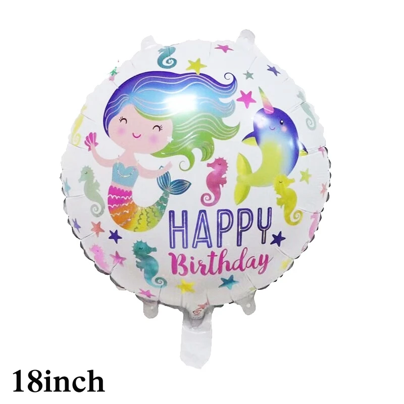 10 шт., вечерние воздушные шары Doc McStuffins, клиника, игрушки, 18 дюймов, круглые шарики McStuffins Doctor, фольгированные шары для девочек, воздушные шары на день рождения - Цвет: 10pc mermaid 02
