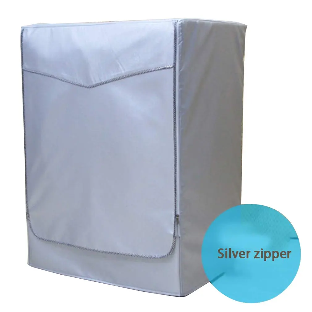 Automatic Roller Washer Sunscreen Washing Machine Waterproof Cover Dryer Polyester Silver Dustproof Washing Machine Cover