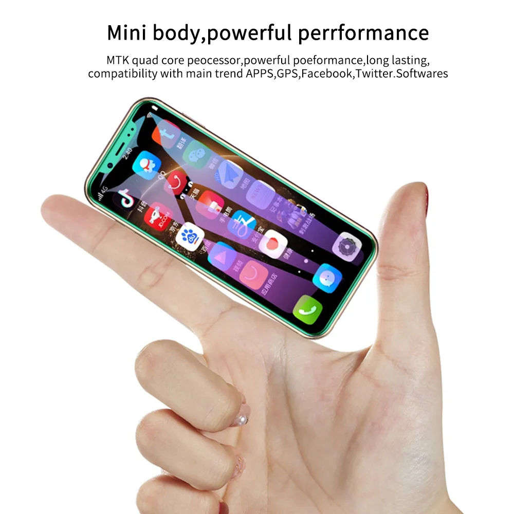 

3G+32G Smallest mini dual 4G Ultra thin 3.5 Screen Face ID Dual SIM Dual Standby Android 8.1