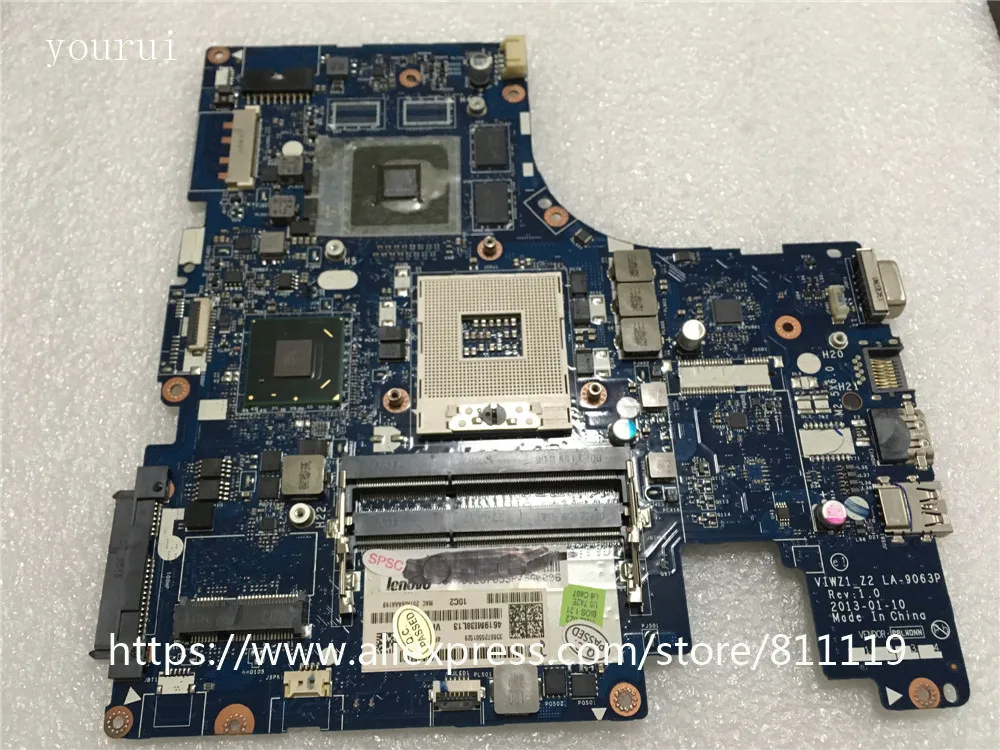 Yourui VIWZ1 LA-9063P материнская плата для ноутбука Lenovo Ideapad Z500 Материнская DDR3 полностью
