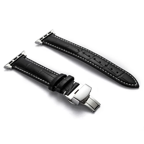 1 Кожаный ремешок для apple watch band 4 5 44 мм 40 мм iwatch band 42 мм 38 мм apple watch 4 3 2 1 аксессуары браслет с застежкой-бабочкой - Цвет ремешка: 1