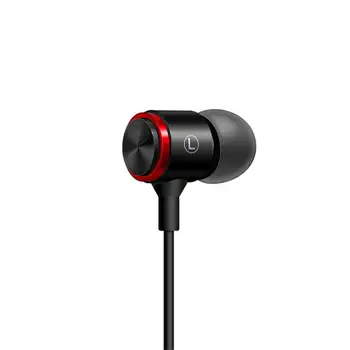 

Mobile phone wire headset extra bass straight line PC subwoofer earphones in-ear metal sports music phone earphone with Mic