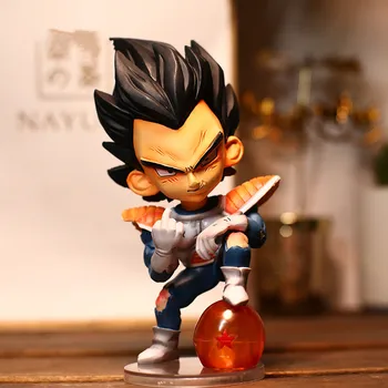 

Anime Dragon Ball Vegeta The Middle Finger Despised Childhood Trunks GK Statue PVC Figure Collect Model Toy M2097