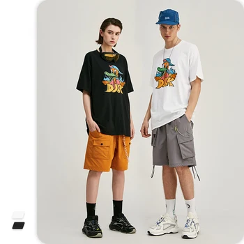 

VIMASS Men's t-shirt Bacchus series summer Harajuku cool unisex short-sleeved t-shirt handsome fun printed streetwear plus size