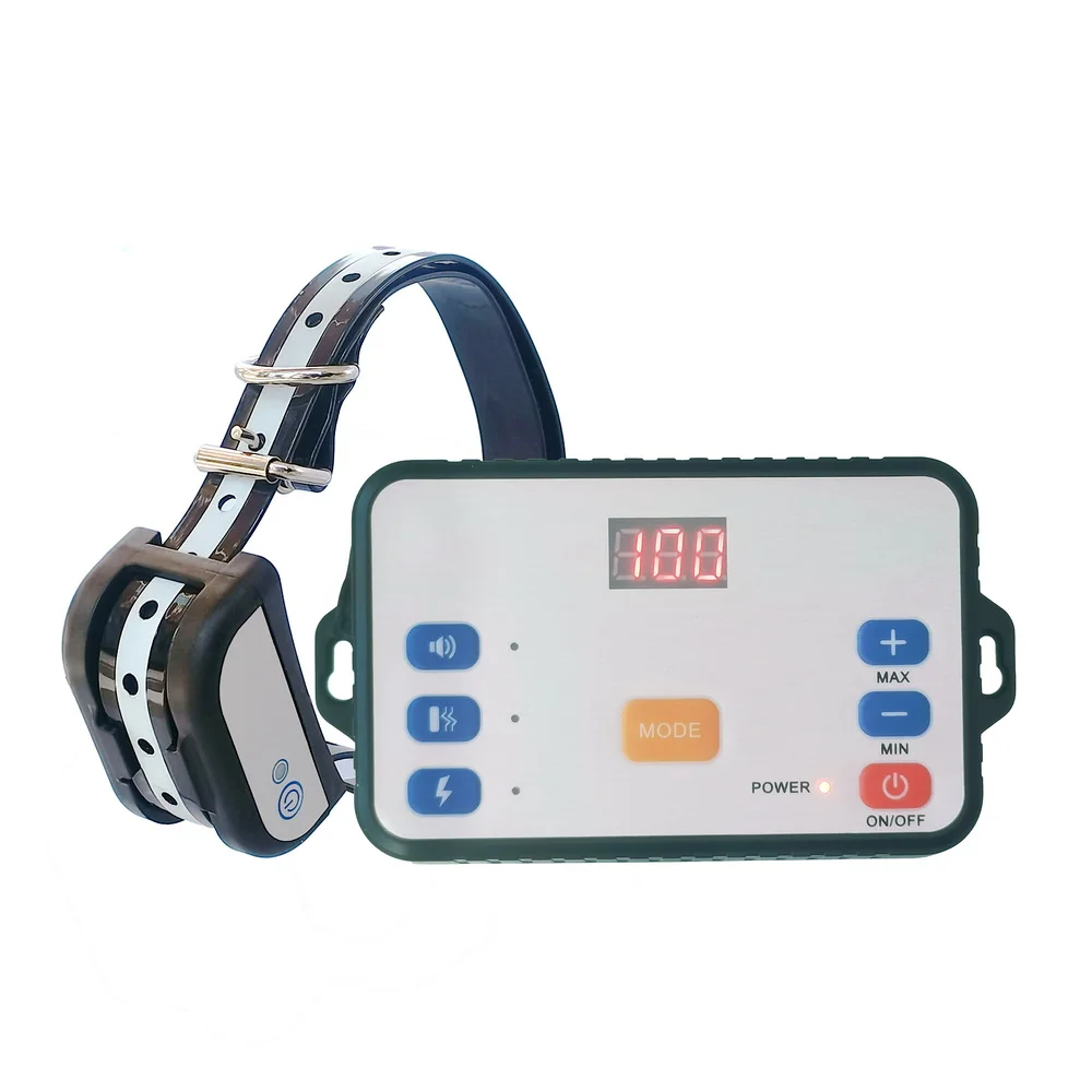 Dog Fence Wireless Training Collar 2 in 1 System Electric Wireless Fence Remote Reflective Stripe Adjustable Range dog fence training collar