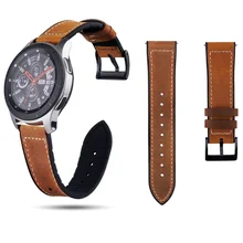 Ремешок для часов samsung Galaxy Watch 46 мм/gear S3 22 мм силиконовый+ кожаный ремешок для huawei Watch GT/2Pro/Magic 2 браслет наручный ремень