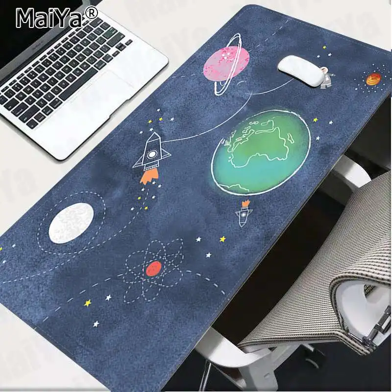 Lock Edge 30x80cm Maiya космический корабль идет вдоль блокировки края коврик для мыши игра скорость/Управление версия большой игровой коврик для мыши - Цвет: Lock Edge 30x80cm