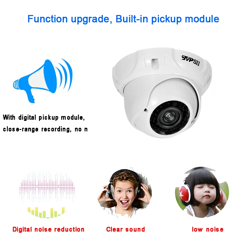 5mp,4mp,3mp,2mp Metal 36pcs infrared Led 2.8mm-12mm Zoom Waterproof IP66 H.265+ ONVIF Audio hemisphere Face Detect POE IP Camera audio function