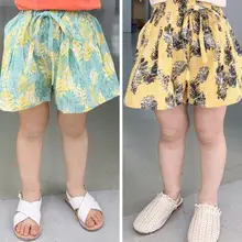 Новые шорты с принтом для девочек летние хлопковые шорты для девочек 1-6 лет