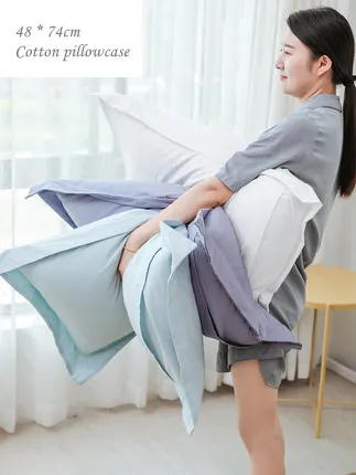 ZHUO MO 48*74cm 100% cotton Pillowcase Soft Decorative Pillow Case Pillow Covers Solid Color Multi-color Hotel for home
