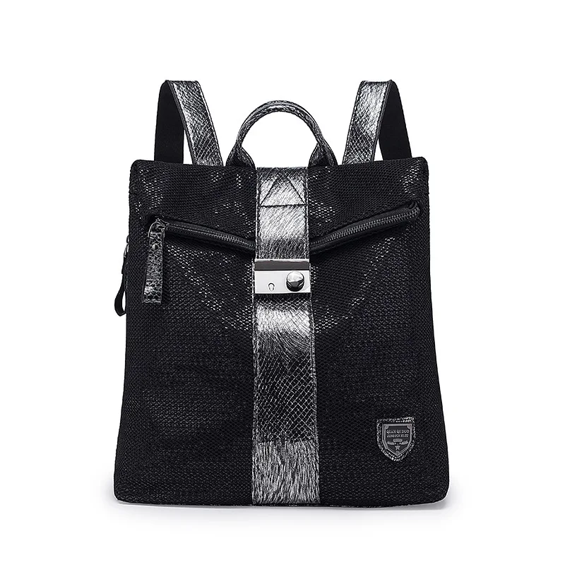 

2019 New Style Sequin Leather Backpack Fashion Hand Convenient Lock Backpack